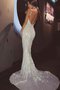 Robe de bal de lotus de sirène fabuleux de traîne courte avec zip - photo 2