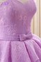 Robe de quinceanera avec zip en tulle col en forme de cœur en satin de traîne courte - photo 2