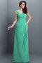 Robe demoiselle d'honneur plissé longue au drapée a-ligne longueur au niveau de sol - photo 15