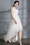 Robe de mariée naturel de princesse en tulle ligne a asymétrique - photo 6