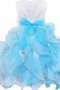 Robe de cortège enfant fermeutre eclair en tulle a-ligne col en bateau avec nœud - photo 2