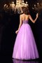 Robe de quinceanera pailleté longue jusqu'au sol de col en cœur avec zip - photo 2