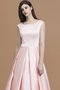 Robe demoiselle d'honneur naturel de princesse en satin avec zip ligne a - photo 4