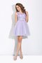 Robe de graduation decoration en fleur a-ligne manche nulle de princesse en satin - photo 3