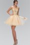 Robe de graduation distinguee de lotus en tulle col en bateau avec sans manches - photo 1