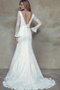 Robe de mariée longue avec ruban de sirène v encolure en dentelle - photo 2