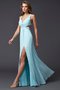 Robe de bal avec perle en forme v encolure décolleté dans le dos manche nulle - photo 1