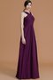 Robe demoiselle d'honneur naturel manche nulle fermeutre eclair ligne a ruché - photo 6