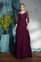 Robe mère de mariée longue longueur au ras du sol v encolure de princesse en chiffon - photo 1