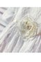 Robe de cortège enfant naturel avec zip encolure ronde avec décoration dentelle ligne a - photo 5