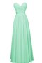 Robe demoiselle d'honneur naturel plissage de col en cœur de bustier avec zip - photo 1