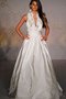 Robe de mariée plissage ruché en taffetas de traîne courte dos nu - photo 1