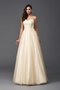 Robe de soirée naturel longue a-ligne cordon de princesse - photo 5