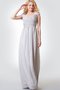 Robe demoiselle d'honneur avec sans manches avec chiffon ruché trou de serrure ligne a - photo 1