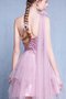 Robe demoiselle d'honneur courte en tulle ceinture avec ruban cordon - photo 2