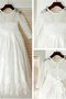 Robe de cortège enfant naturel ligne a col u profond avec nœud à boucle de princesse - photo 1