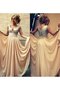 Robe de bal plissage impressioé v encolure manche nulle avec chiffon - photo 2