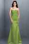Robe demoiselle d'honneur longue naturel avec sans manches de sirène de col en cœur - photo 14