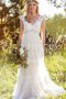 Robe de mariée simple attirent avec manche épeules enveloppants balancement en plage - photo 1