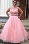 Robe de bal naturel elevé de mode de bal en grandes tailles avec sans manches - photo 1