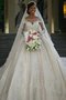 Robe de mariée appliques de traîne courte junoesque avec manche longue naturel - photo 1