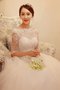 Robe de mariée de mode de bal sucré avec perle v encolure naturel - photo 3