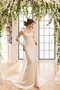 Robe de mariée distinguee col u profond ceinture de sirène avec manche longue - photo 1