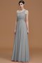 Robe demoiselle d'honneur naturel avec sans manches ligne a ruché d'épaule asymétrique - photo 33