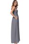Robe demoiselle d'honneur longue de bustier ligne a de tour de ceinture empire en chiffon - photo 2