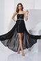 Robe de graduation bref de princesse avec chiffon fermeutre eclair avec sans manches - photo 1