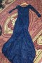 Robe de bal intemporel decoration en fleur de col en v avec manche longue en dentelle - photo 2