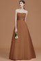 Robe demoiselle d'honneur naturel manche nulle fermeutre eclair col en bateau en tulle - photo 8