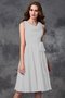Robe demoiselle d'honneur courte en chiffon manche nulle encolure ronde fermeutre eclair - photo 18