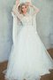 Robe de mariée classique decoration en fleur cordon boutonné avec gradins - photo 1