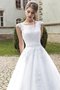 Robe de mariée humble plissé delicat col en bateau manche nulle - photo 2
