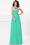 Robe demoiselle d'honneur plissage longue en chiffon a-ligne de princesse - photo 15