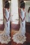 Robe de mariée naturel bandouliere spaghetti larges bretelles avec sans manches collant - photo 1