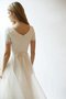 Robe de mariée distinguee humble intemporel avec ruban avec manche courte - photo 2