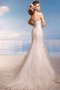 Robe de mariée sexy elégant naturel de sirène avec décoration dentelle - photo 2