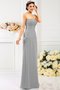 Robe demoiselle d'honneur manche nulle fermeutre eclair avec fleurs gaine en chiffon - photo 27