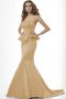 Robe demoiselle d'honneur longue naturel avec zip de col en cœur de sirène - photo 5