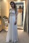 Robe de mariée naturel avec manche longue avec chiffon avec décoration dentelle ligne a - photo 1