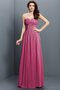 Robe demoiselle d'honneur plissage en satin a-ligne de princesse avec zip - photo 5