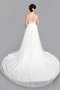 Robe de mariée plissage avec décoration dentelle manche nulle v encolure avec perle - photo 2