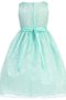 Robe de cortège enfant encolure ronde avec fleurs avec nœud avec zip en dentelle - photo 2