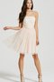 Robe de graduation courte manche nulle textile en tulle de bustier decoration en fleur - photo 1