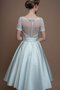 Robe de mariée simple vintage avec manche courte longueur mollet avec bouton - photo 2