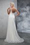 Robe de mariée longue ruché avec sans manches de traîne moyenne de sirène - photo 2