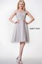 Robe demoiselle d'honneur plissage simple ruché ceinture textile en tulle - photo 1