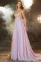 Robe de soirée naturel elevé de princesse fermeutre eclair a-ligne - photo 3